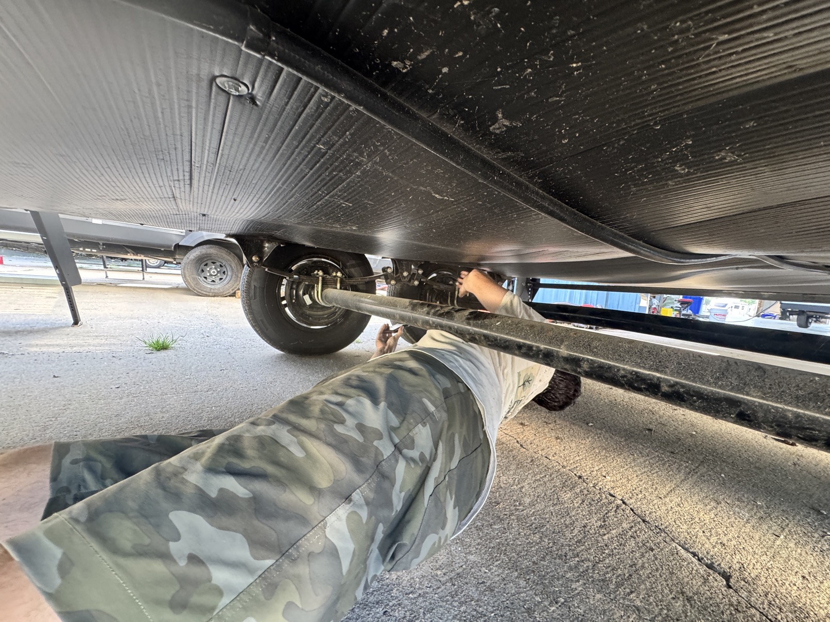 Interior systems exposed during an RV inspection
